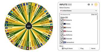 State Picker Wheel