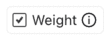 Enable weight checkbox