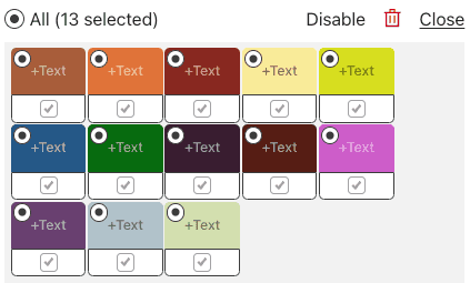 Image picker color inputs select mode