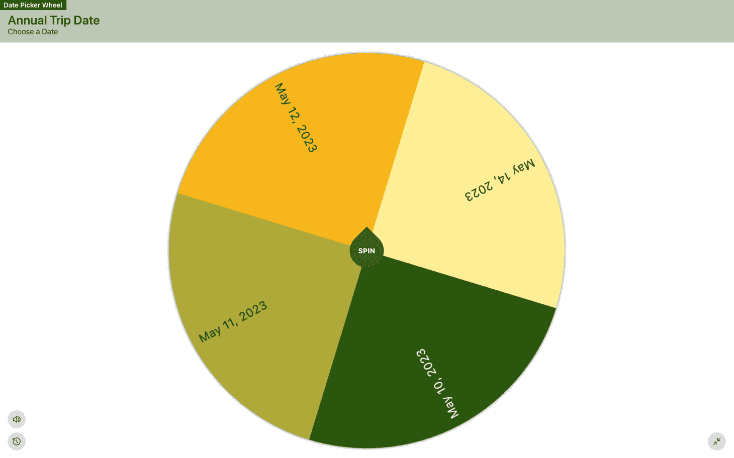 Date Picker Wheel - Generate Random Date by Spinning