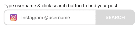 Search Instagram username