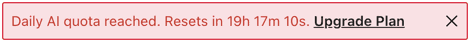 Daily Quota Reached