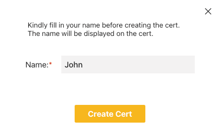 Guesser name input modal