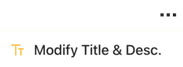 Open or close title section