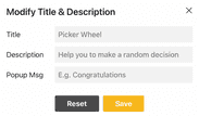 Title input modal