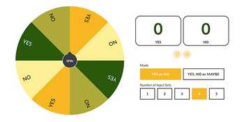 Yes, No, Maybe  Spin the Wheel - Random Picker