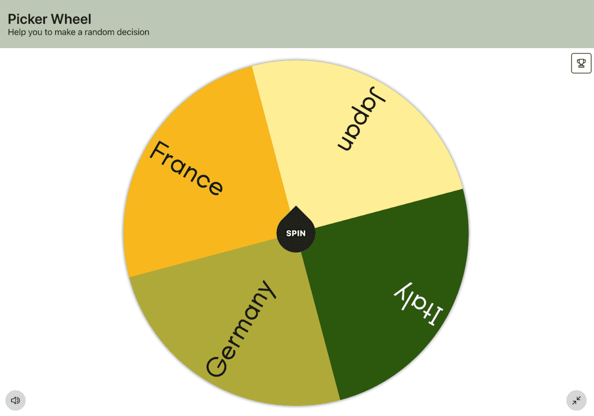 Picker Wheel - Spin the Wheel to Decide a Random Choice
