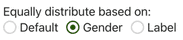 Distribute equally setting