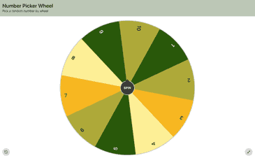 pick a number 1 10 generator wheel