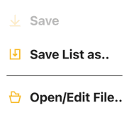 File save menu