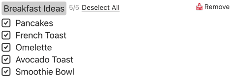 AI generated ideas list