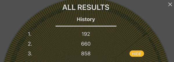 All number results history