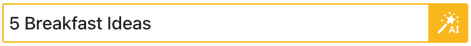 AI input topic box