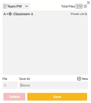 Save list type file